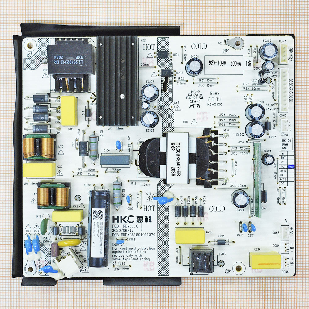   HKL-550217, 261501011270, LED 92V-109V 600mA