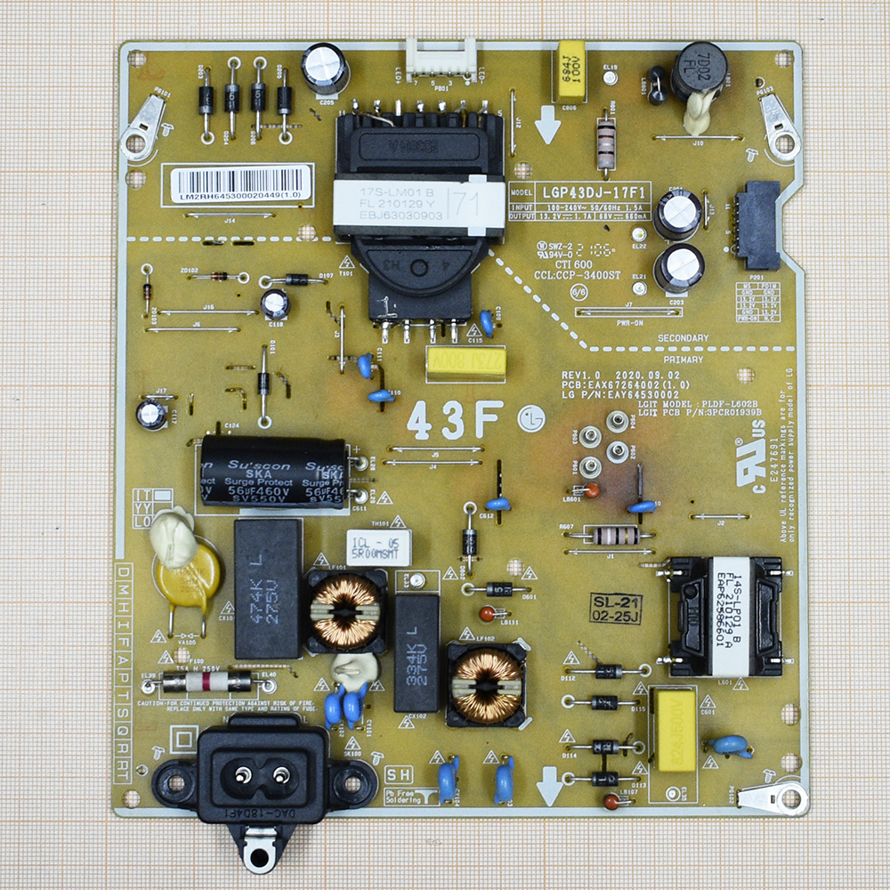   EAX67264002 (1.0), EAY64530002, LGP43DJ-17F1