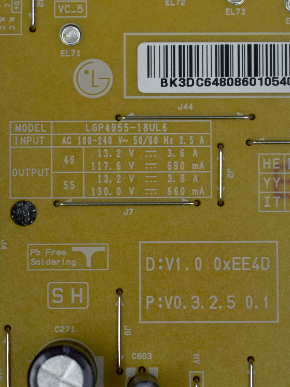 ���� ������� LGP4955-18UL6, EAX67645501(1.8), EAY64808601