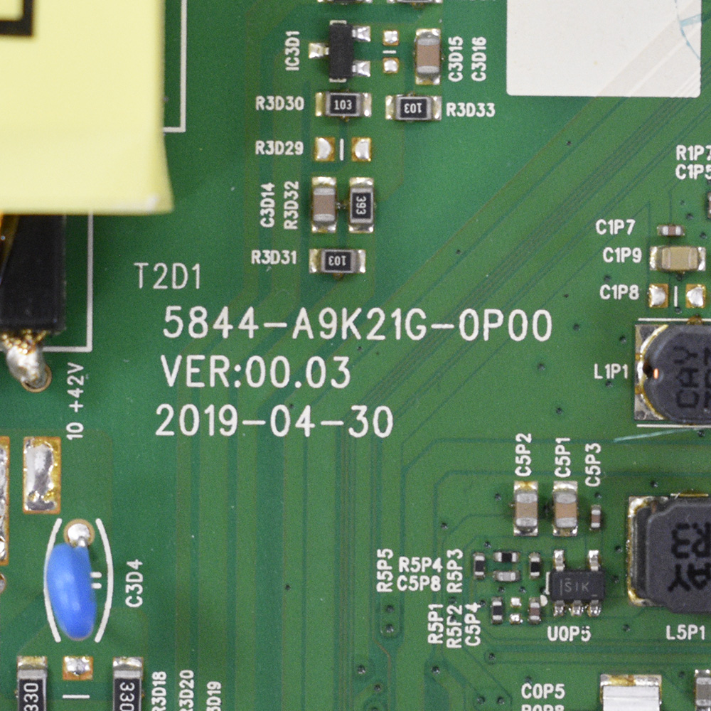   5844-A9K21G-0P00 VER:00.03, Skyworth 43Q20