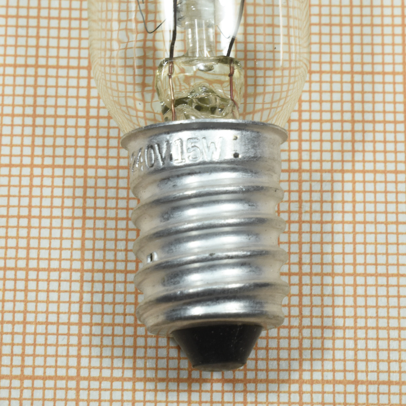 Лампа для духовых шкафов термостойкая, латунь, 220V, 15W, цоколь Е14, до 300 °С