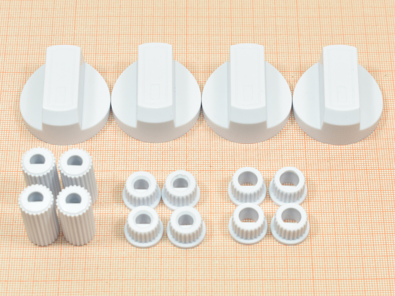 Ручка газового крана, универсальная, белая, комплект 4 штуки Ручка газового крана, универсальная, белая, комплект 4 штуки