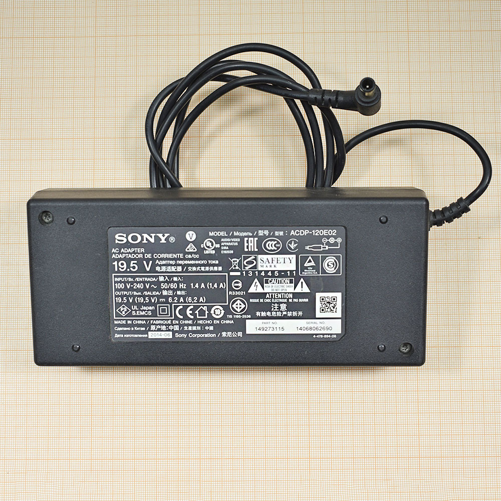  19.5V, 6.2A, Sony ACDP-120E02