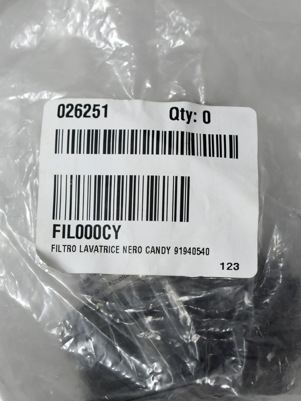 Вставка в фильтр помпы Candy, код 91940540 (Чёрная) Вставка в фильтр помпы Candy, код 91940540 (Чёрная)